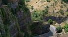 Cheddar Gorge road from above view