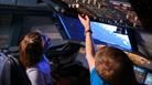 children in aircraft simulator