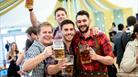 Group enjoying beer at Ascot Racecourse: Autumn Racing Weekend & Ascot Beer Festival