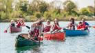 Canoeing in the lakes at Cotswold Water Park