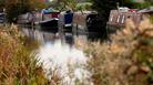 Moored boats on K&A by Terry Hewlett