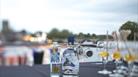 Bottle of Mr Hobbs Gin on a Hobbs of Henley boat.