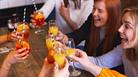 A group of women cheersing