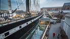 Brunel's SS Great Britain Bristol - Museums at night by Adam Gasson