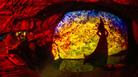 One of the cave projections at Wookey Hole Caves