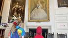 Children in the Chamber looking at Royal portraits, Windsor Guildhall