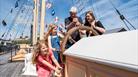 Family on deck at Brunel's SS Great Britain