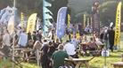 Families sitting outside in the sunshine at Bristol Balloon Fiesta