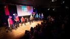 Bish Bosh Bash crew on stage