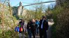 People walking beneath the Avon Gorge