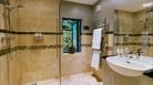 large modern bathroom with walk-in shower