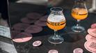 Beer glasses with beer at Bristol Craft Beer Festival