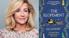 Gill Hornby on the left and The Elopement book cover on the right