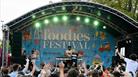 An image of the stage at Foodies Festival. 
