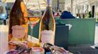 Bottle of wine and glass