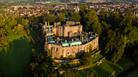 Aerial shot of Berkeley Castle Bristol