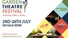 A poster advertising the Garden Theatre Festival 2026 at The Holburne Museum in Bath.
