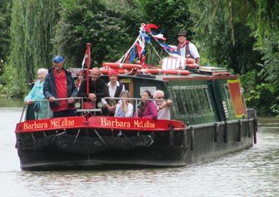 Canal boat on the Kennet and Avon canal