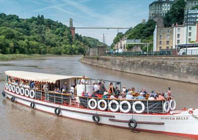 Tower Belle boat on Avon Gorge cruise in Bristol