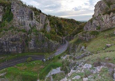 Cheddar Gorge North Somerset caves cliffs