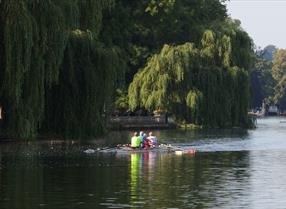 | Rowing along the River Thames at Marlow 