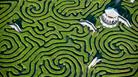 aerial view of Longleat hedge maze
