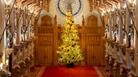 Windsor Castle | The 20-foot-high Nordmann Fir Christmas tree in St George’s Hall. Royal Collection Trust / © His Majesty King Charles III 2023.