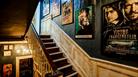 Film posters on the stairs