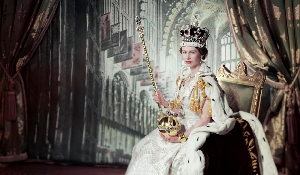 The queen at her coronation