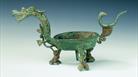 Bronze lamp in the shape of a dragon. Western Han dynasty (2nd-1st century BC) at Museum of East Asian Art