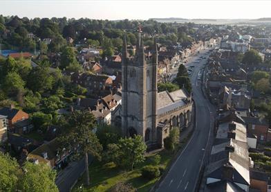 Aerial of St Peters Church
