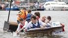 People in small boat at Bristol Harbour Festival