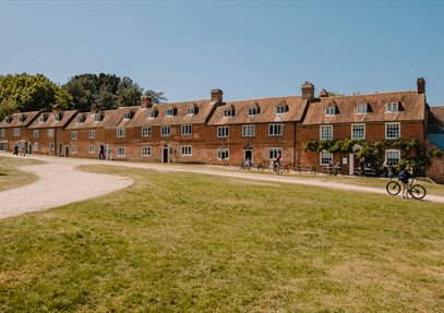 Looking onto the 18th Century cottages in Buckler's Hard Village