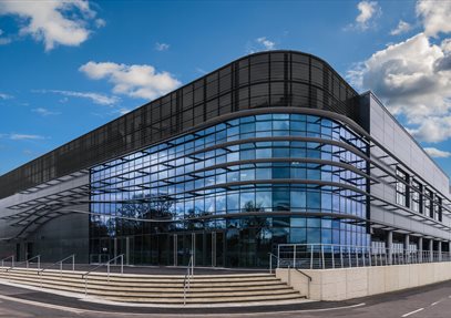 Exterior of Farnborough International Exhibition and Conference Centre