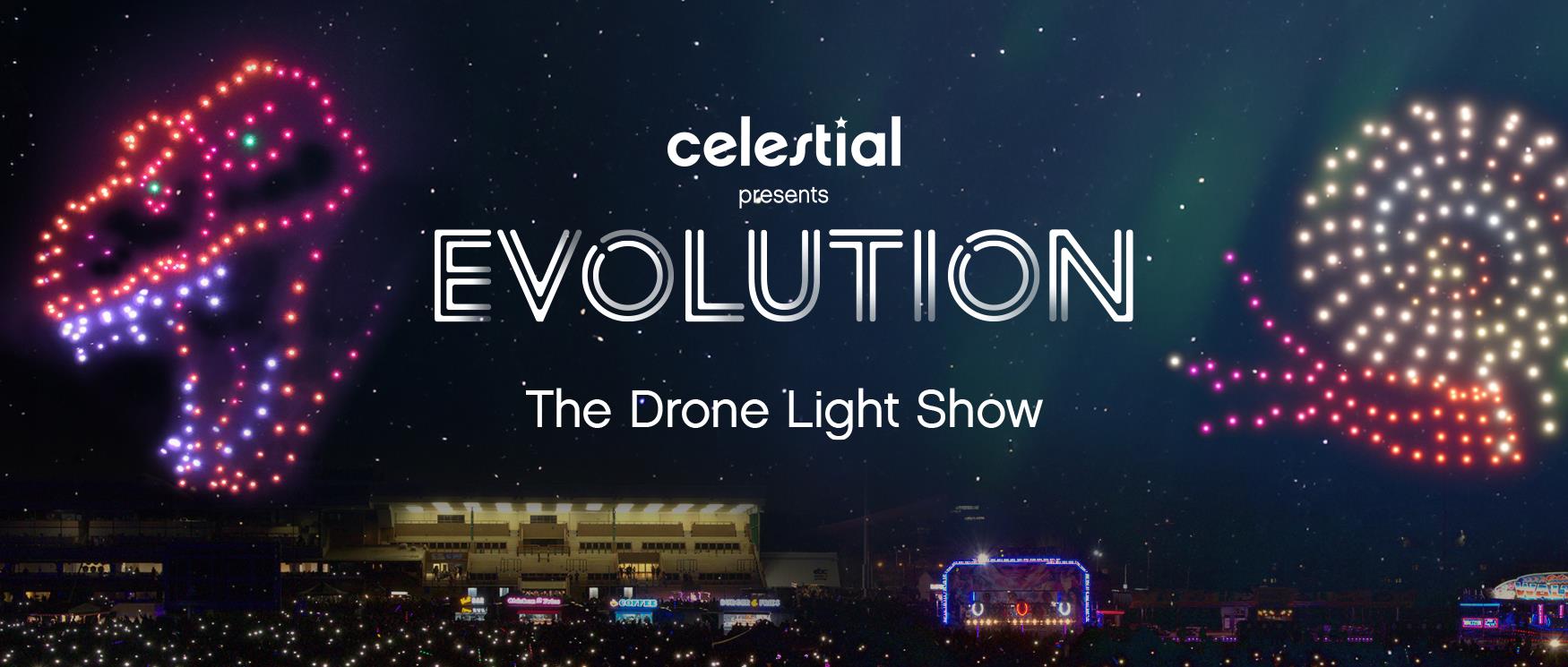 Evolution Drone Show at Utilita Bowl