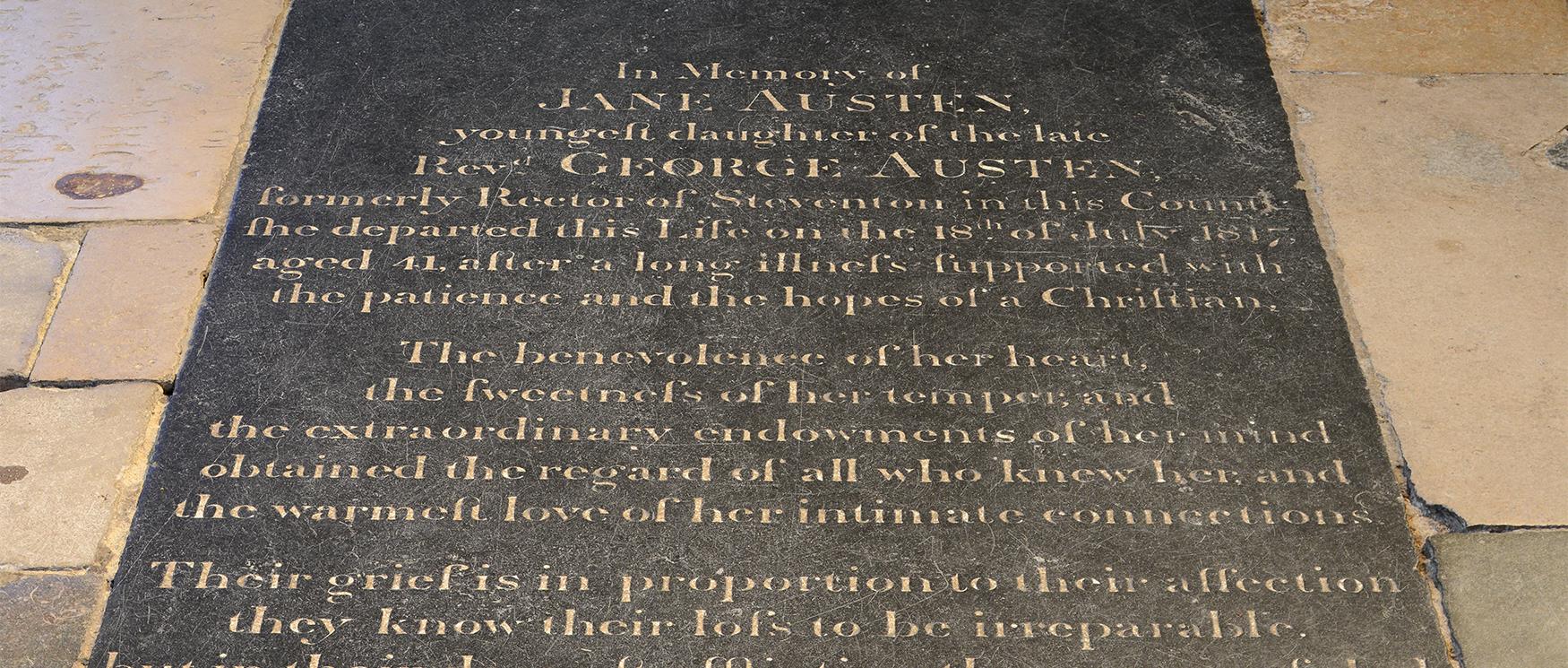 Jane Austen's Grave at Winchester Cathedral