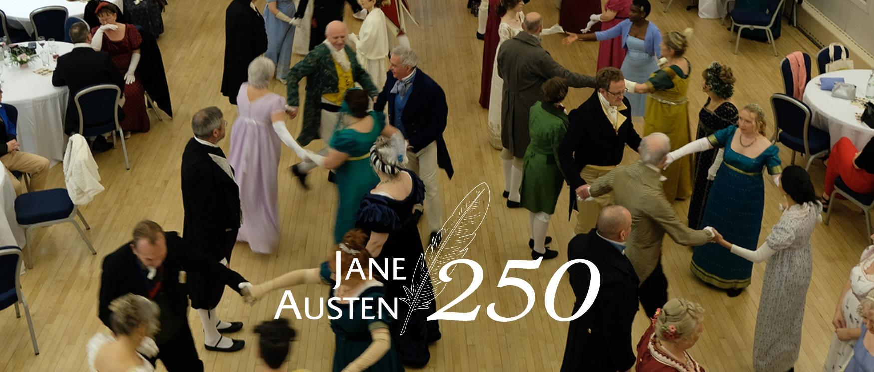 Dancers in period costume attend the Jane Austen Birthday Ball in Alton, Hampshire.