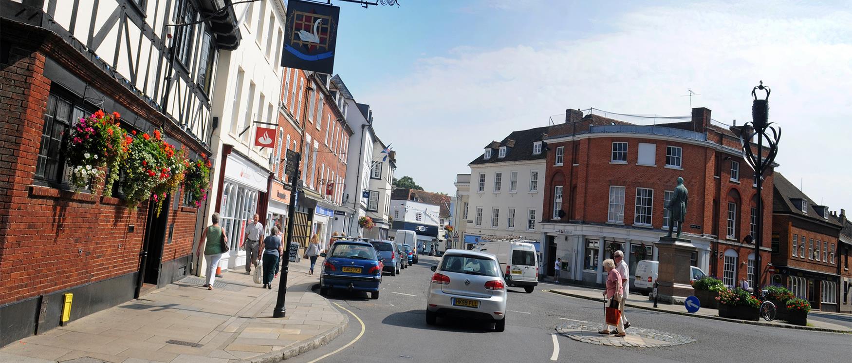 Romsey Town Centre in the Test Valley