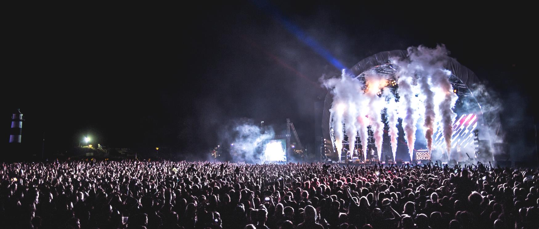 Victorious festival at Portsmouth at night