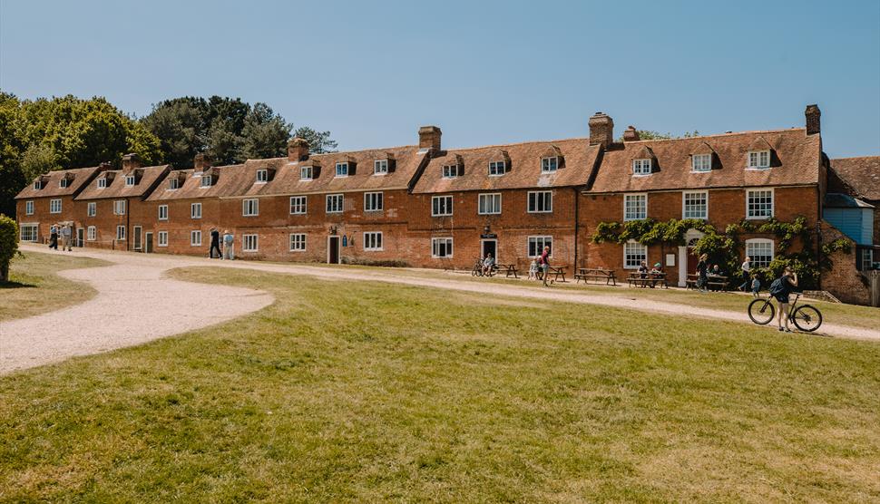 Looking onto the 18th Century cottages in Buckler's Hard Village