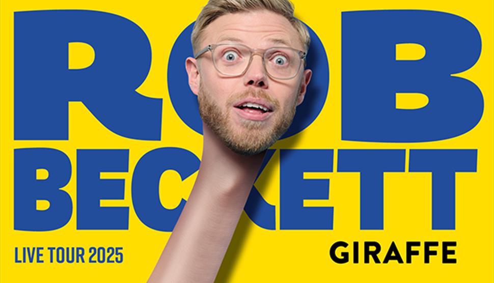 Poster for Rob Beckett's tour, Giraffe