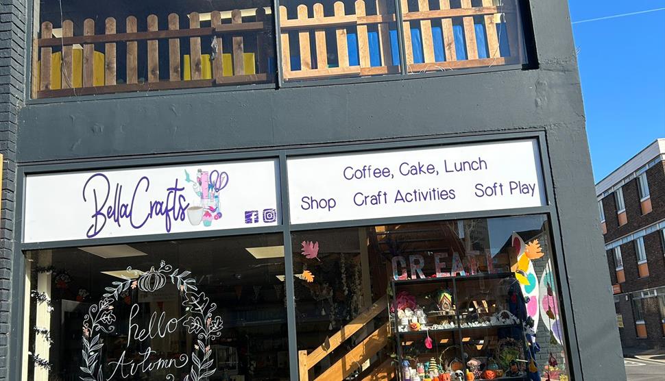 The exterior and shop front ot BellaCrafts