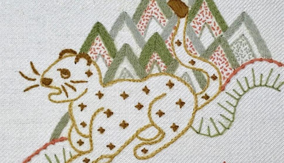 Spotted Mountain Leopard Needlework Workshop at Sir Harold Hillier Gardens