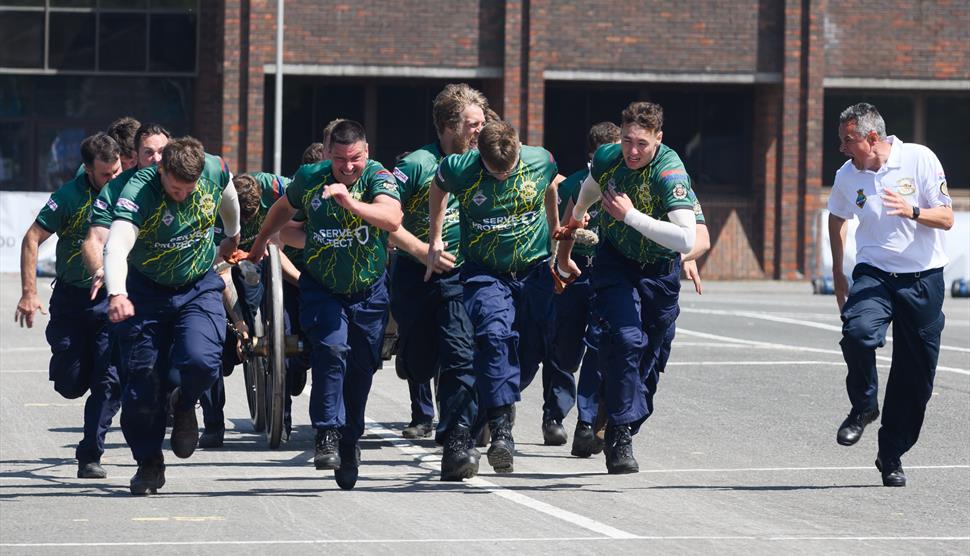 HMS Collingwood 2025 Field Gun Crew in action