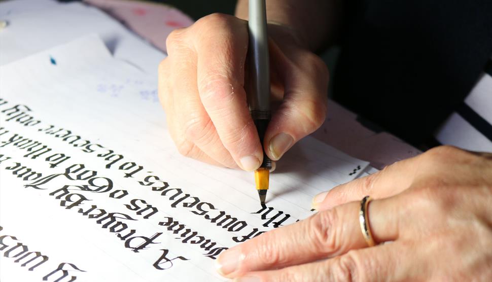 Calligraphy Work at Winchester Cathedral