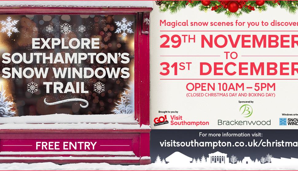 Explore Southampton with the Snow Windows Trail from 29th November - 31st December 10am - 5pm daily