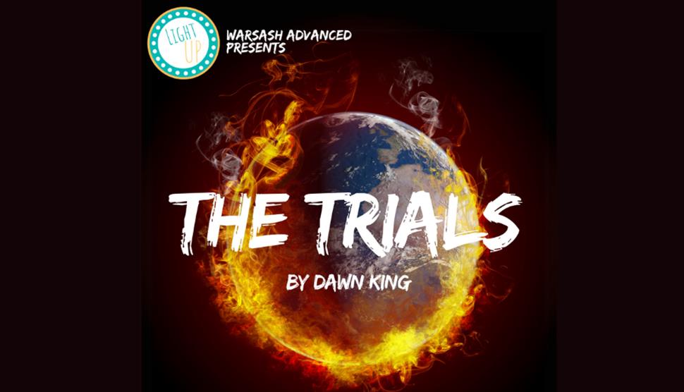 Poster for the play The Trials.