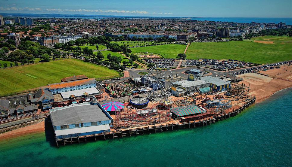 Clarence Pier Amusement Park in Portsmouth
