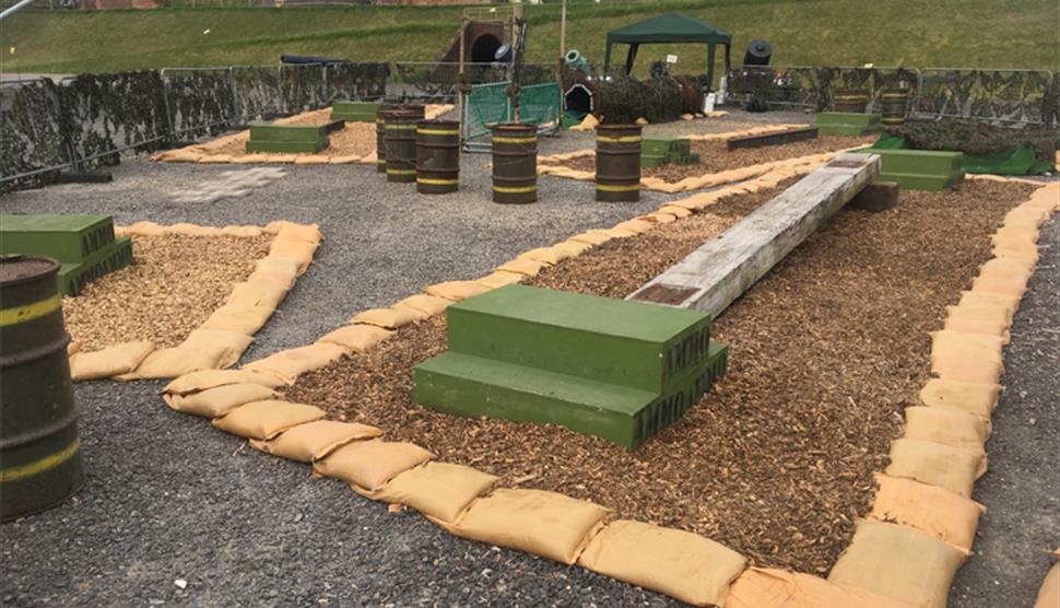 Junior assault course at Fort Nelson