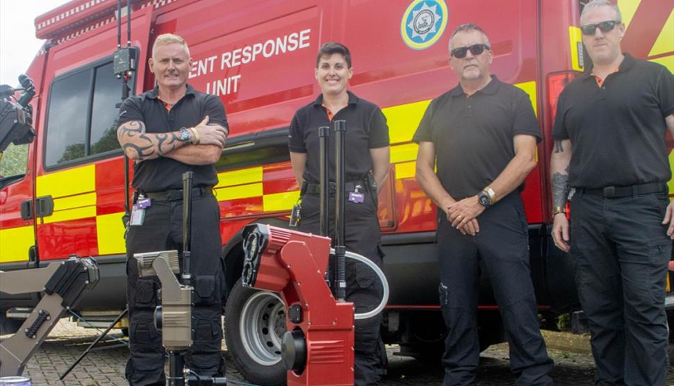 Emergency services personnel at Port Solent for its 999 Community Day
